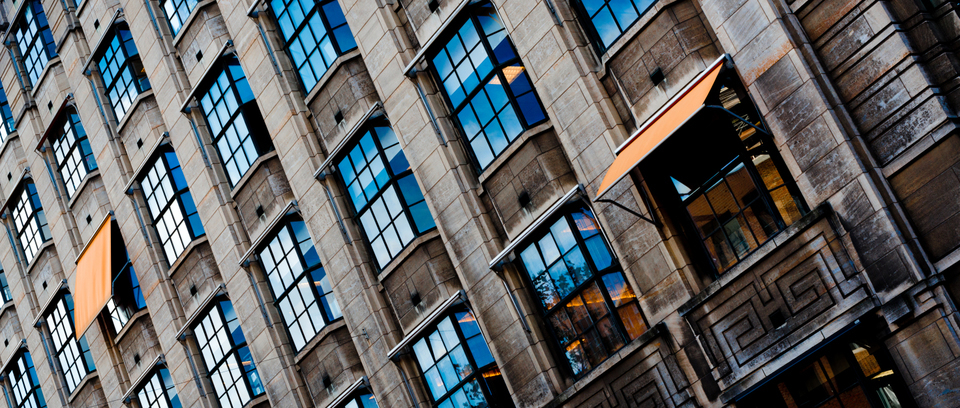 Two Orange Awnings - ID 002958