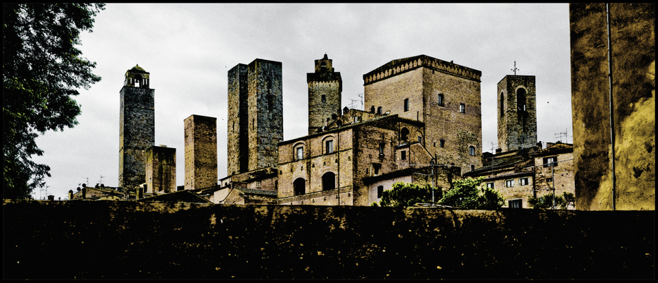 Skyline between Tree and Wall II - ID 006263
