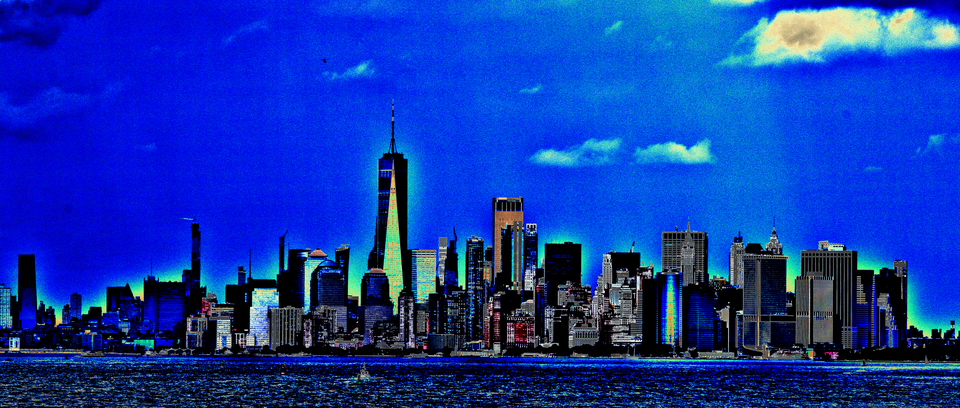 Blue Skyline with Clouds - ID 010361