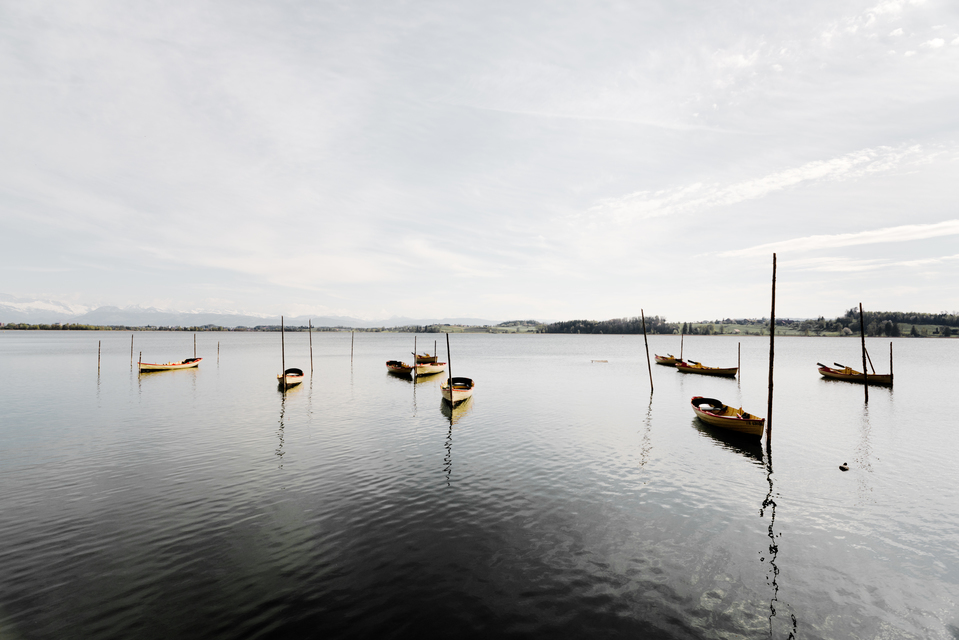 Swiss Lake with Boats I - ID 011092