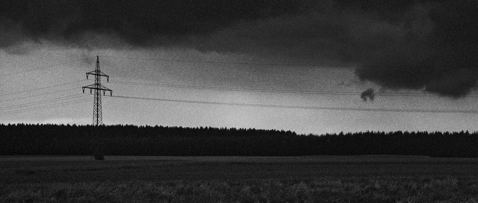 Clouds over Power Line and Forest - ID 011710