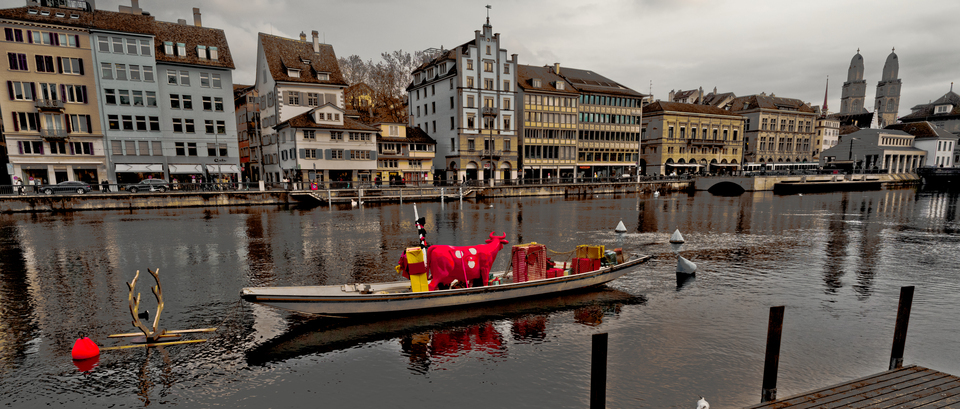 Red Cow on the Boat - ID 012895