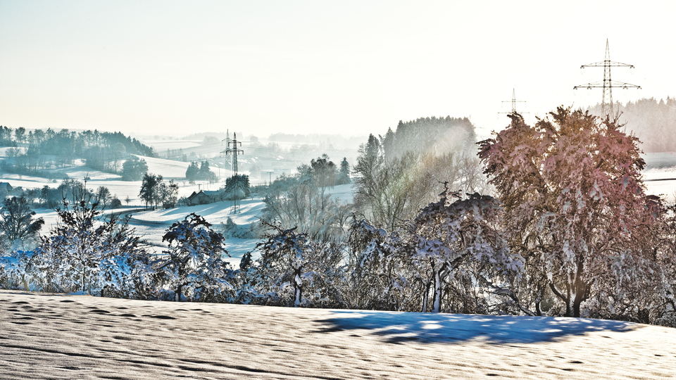 Snow Valley with Power Lines II - ID 014218